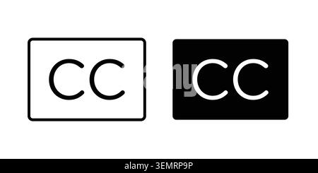Closed caption icon graphic design. web icons vectors. Stock Vector