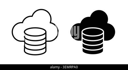Cloud database icon graphic design. web icons vectors. Stock Vector