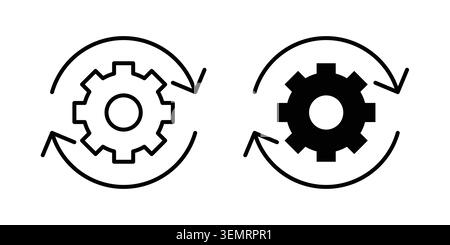 Continuous changes icon graphic design. web icons vectors. Stock Vector