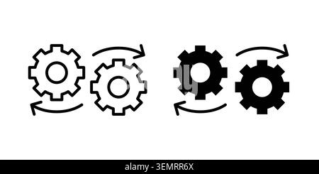 Dev ops icon graphic design. web icons vectors. Stock Vector