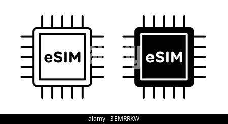 ESIM icon graphic design. web icons vectors. Stock Vector