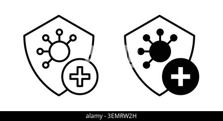Immunity icon graphic design. web icons vectors. Stock Vector