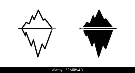 Iceberg icon graphic design. web icons vectors. Stock Vector