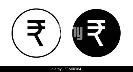 Indian rupee icon graphic design. web icons vectors. Stock Vector