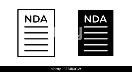 NDA icon graphic design. web icons vectors. Stock Vector
