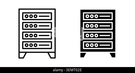 Server rack icon graphic design. web icons vectors. Stock Vector
