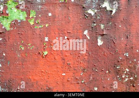 Weathered Red Wooden Surface Background Texture Stock Photo
