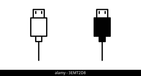 USB cable icon graphic design. web icons vectors. Stock Vector