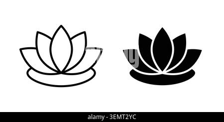 Water lily icon graphic design. web icons vectors. Stock Vector