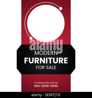 Modern Furniture Post Design Vector Template Stock Vector