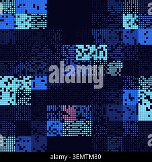 Fintech Block Grid vector background with contemporary visual rhythm for microstock and commercial design projects. Stock Vector