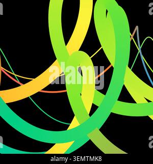 Bright Gradient Zigzag Bands vector background with balanced copy space for microstock and commercial design projects. Stock Vector