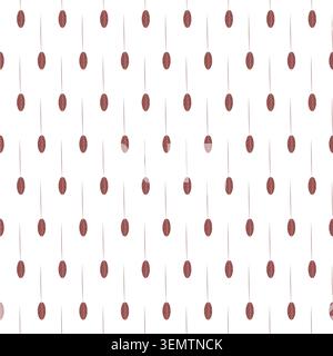 seamless botanical simple pattern with leaves in flat minimalist style Stock Vector