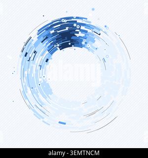Tech Ring Segments vector background with clean editable vector shapes for microstock and commercial design projects. Stock Vector