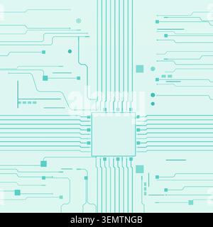 Tech Circuit Board vector background with minimal abstract composition for microstock and commercial design projects. Stock Vector
