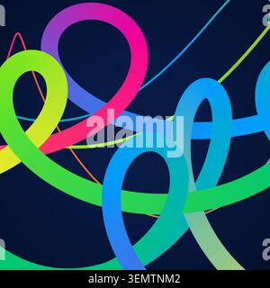 Abstract bright gradient zigzag bands pattern with marketable vector styling for backgrounds, posters, and design templates. Stock Vector