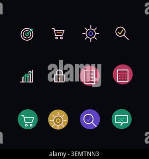 Icon Sets vector background with contemporary visual rhythm for microstock and commercial design projects. Stock Vector