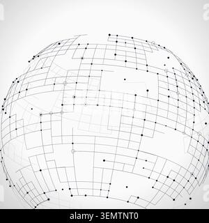 Tech Globe vector background with high-impact decorative layout for microstock and commercial design projects. Stock Vector