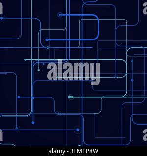 Abstract circuit line dots pattern with marketable vector styling for backgrounds, posters, and design templates. Stock Vector