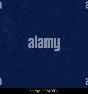 Decorative floral foliage pattern with randomized fern, palm, and leaf motifs Stock Vector