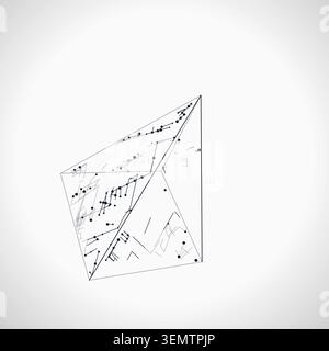 Wire Pyramid vector background with minimal abstract composition for microstock and commercial design projects. Stock Vector