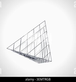 Wire Pyramid vector background with modern stock-friendly styling for microstock and commercial design projects. Stock Vector