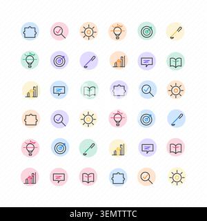 Icon Sets vector background with contemporary visual rhythm for microstock and commercial design projects. Stock Vector