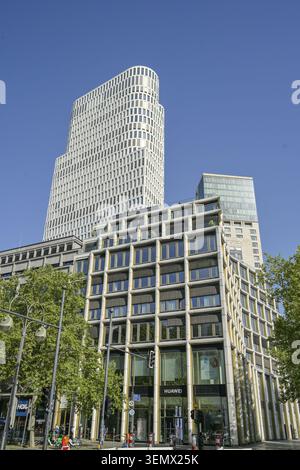 Skyscraper, Upper West, Kantstrasse, Kurfuerstendamm, Charlottenburg, Friedrichshain, Friedrichshain-Kreuzberg District, Berlin, Germany Stock Photo