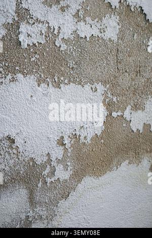 Damaged Damp Wall With Peeling Paint Texture Stock Photo