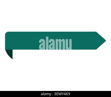 Dark green ribbon banner arrow shape for design elements Vector Stock Vector