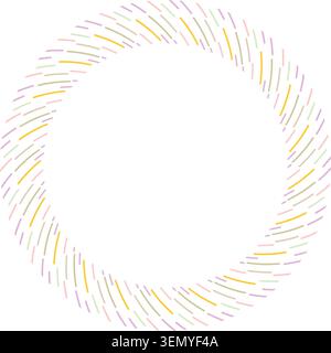 Spiral Line Circle Border Vector Illustration Abstract Round Frame Stock Vector