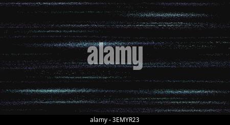 Glitch CCTV screen texture with static noise overlay. Vector realistic illustration of vintage VHS display pattern with grain effects, seamless retro digital background, 90s television monitor design Stock Vector