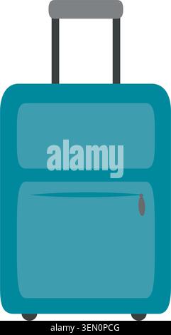 blue suit case isolated vector illustration Stock Vector