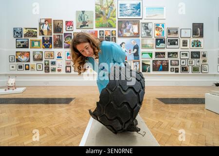 London, UK.  9 June 2026.  A staff member views (C) ’Study #2 M62 (East, West)’ by Mike Nelson RA and other works at the preview of The Summer Exhibition 2026 at the Royal Academy of Arts in Piccadilly, the world’s largest open submission contemporary art show which has taken place annually since 1769.  Co-ordinated by artist Ryan Gander RA, over 1,800 works by Royal Academicians and the general public are on display 16 June to 23 August 2026.    Credit: Stephen Chung / Alamy Live News Stock Photo