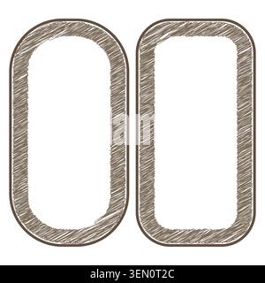 Golden capsule vector frame features empty interior space on blank background. Metallic oval border decorates modern medical presentation. eps 10 Stock Vector