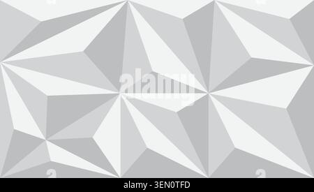 Gray Low Poly Faceted Geometric Abstract Background Stock Vector
