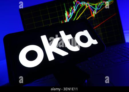 Okta Leading American Identity And Access Management Company Specializing In Cloud Based Authentication And Security Solutions Logo On Mobile Phone Stock Photo