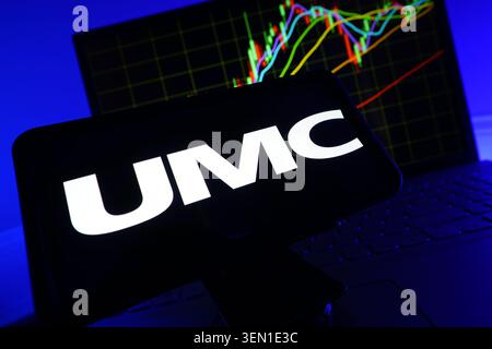 UMC United Microelectronics Corporation Leading Taiwanese Semiconductor Foundry Specializing In Mature And Specialty Node Chip Manufacturing Logo On M Stock Photo