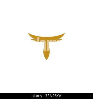 Letter T Wing Logo Design. T Initial Logo Vector Stock Vector