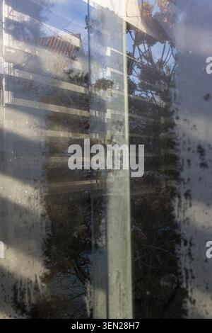 Moisture on a window pane Stock Photo