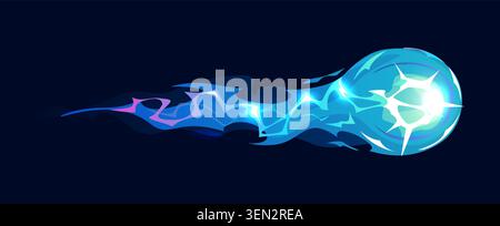 Gun fire trail effect of flame or plasma for game Stock Vector