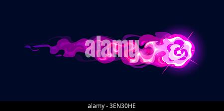 Gun fire effect trail flame, red and purple plasma Stock Vector