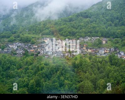 Italy, Coimo in Centovalli, view from the train window Stock Photo