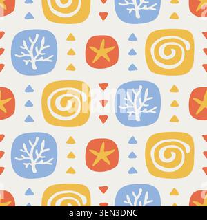 Boho summer tropical vector seamless pattern Stock Vector