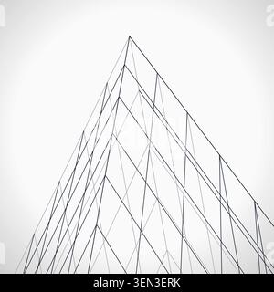 Abstract wire pyramid pattern with marketable vector styling for backgrounds, posters, and design templates. Stock Vector
