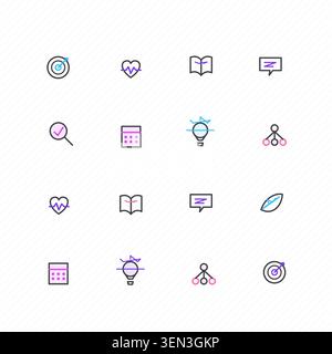 Icon Sets vector background with contemporary visual rhythm for microstock and commercial design projects. Stock Vector