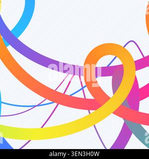 Bright Gradient Zigzag Bands vector background with decorative geometric detail for microstock and commercial design projects. Stock Vector
