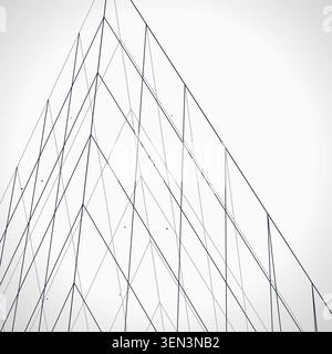 Modern wire pyramid graphic resource with clean shapes, scalable details, and versatile stock appeal. Stock Vector
