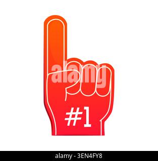 Fan foam finger for American football sport game Stock Vector