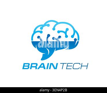 Brain hub tech icon or startup pictogram Stock Vector